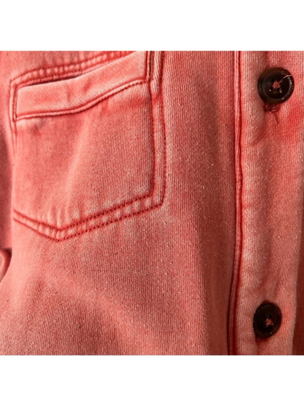 Anthropologie Pilcro Cozy Fleece Shirt Jacket Pink Women's Size Medium - Picture 5 of 9